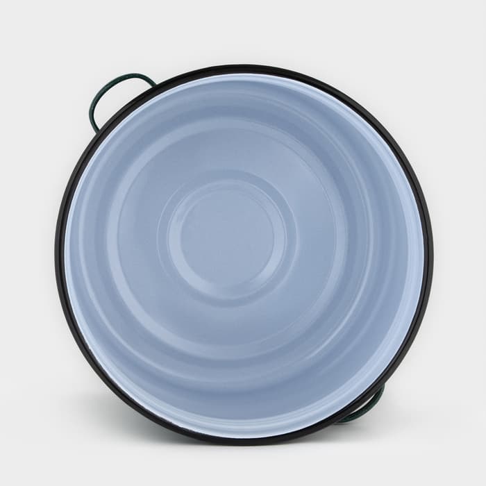 Бак эмалированный, 40 л, d=42 см, с крышкой, без декора, зелёный