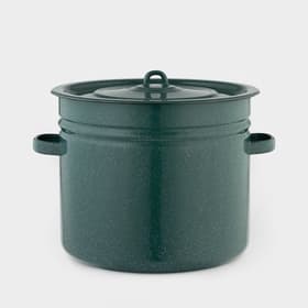 Бак эмалированный, 20 л, d=34 см, с крышкой, зелёный