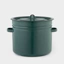 Бак эмалированный, 20 л, d=34 см, с крышкой, зелёный