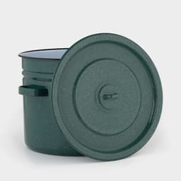 Бак эмалированный, 20 л, d=34 см, с крышкой, зелёный