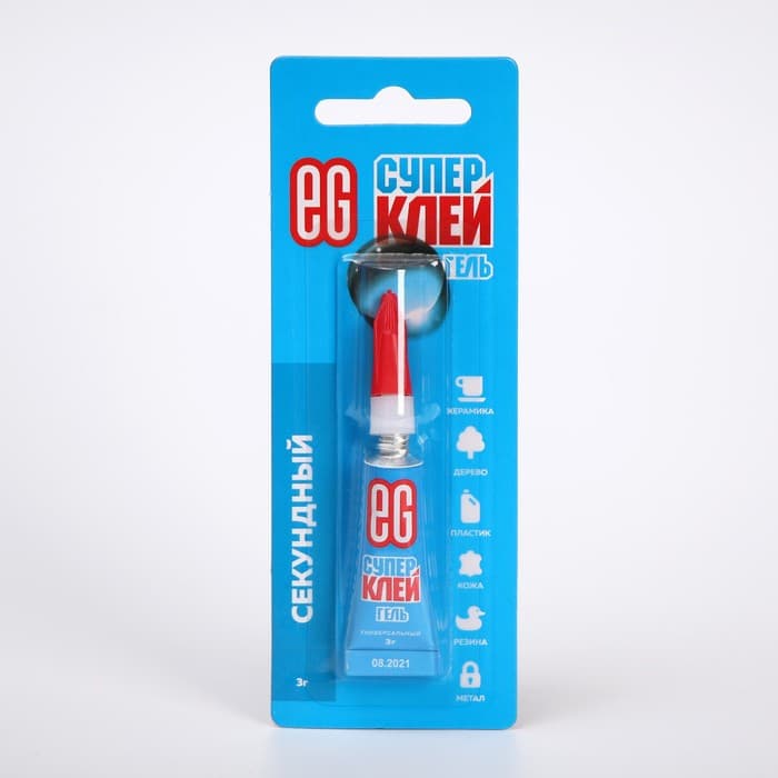 Супер-клей моментальный «Еврогарант», гель, 3 г