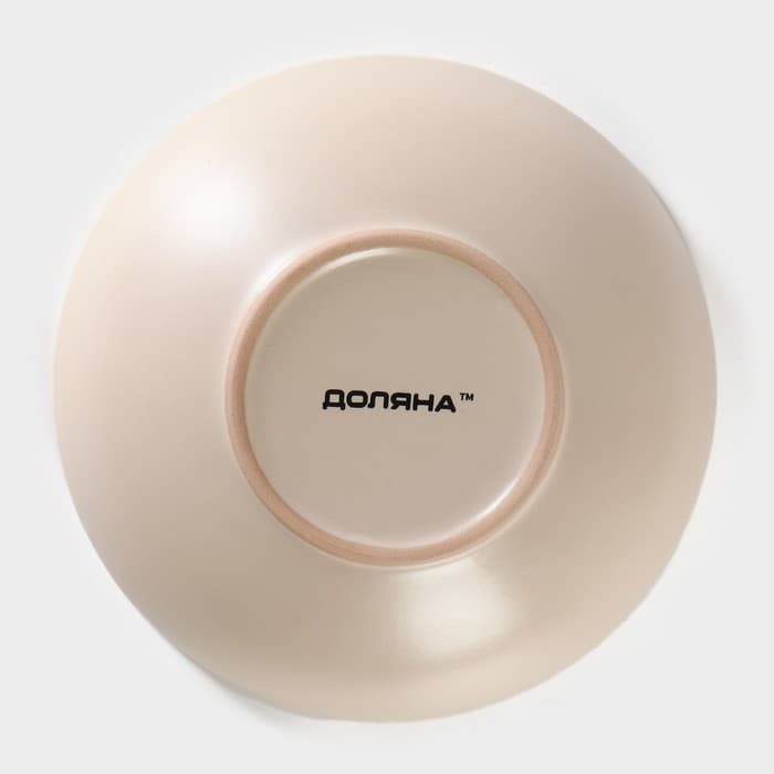 Тарелка глубокая Доляна «Пастель», 700 мл, d=18 см, керамика, крем-брюле