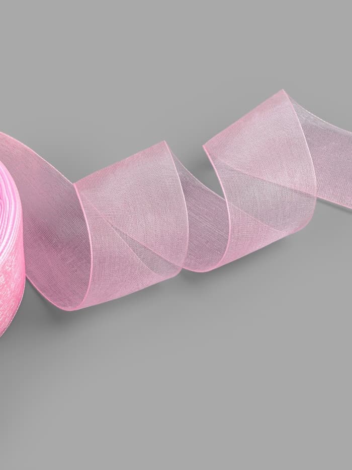 Лента капроновая, 40 мм, 20±1 м, светло-розовая№04