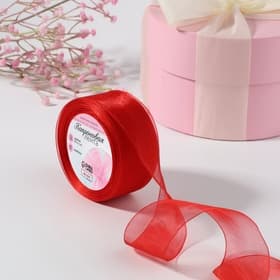 Лента капроновая, 40 мм, 20±1 м, красная, №26