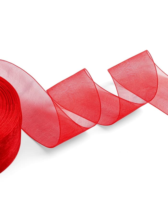 Лента капроновая, 40 мм, 20±1 м, красная, №26