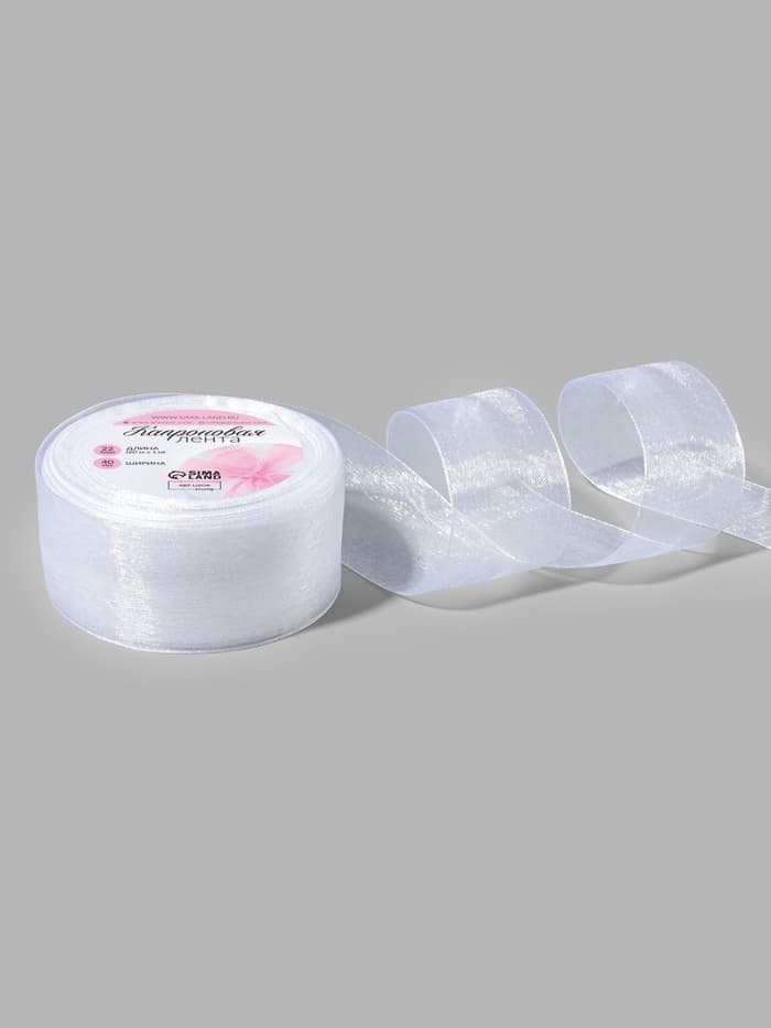 Лента капроновая, 40 мм, 20±1 м, белая, №1