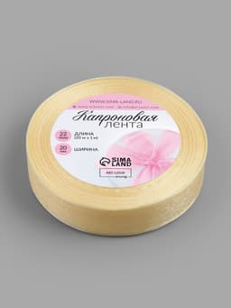 Лента капроновая, 20 мм, 20±1 м, цвет слоновая кость №08