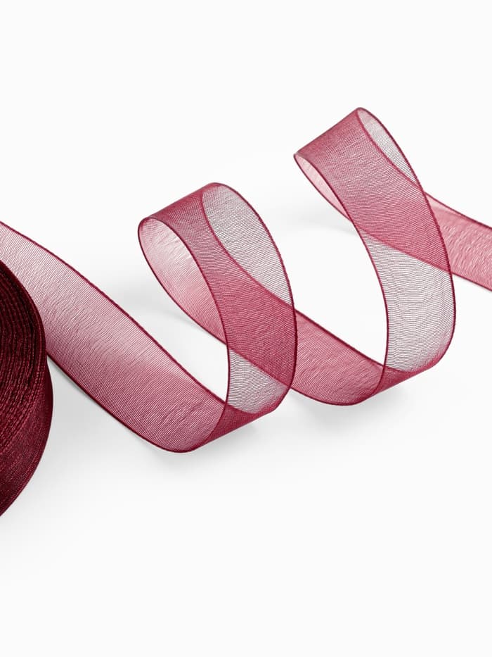 Лента капроновая, 20 мм, 20±1 м, тёмно-красная №48