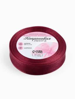 Лента капроновая, 20 мм, 20±1 м, тёмно-красная №48