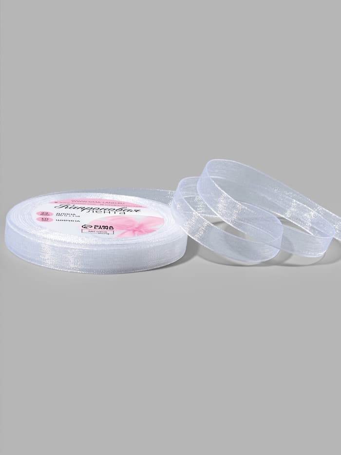 Лента капроновая, 10 мм, 20±1 м, белая, №1