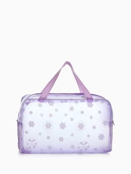Косметичка - сумочка на молнии для бассейна, с ручками, с рисунком, сиреневая