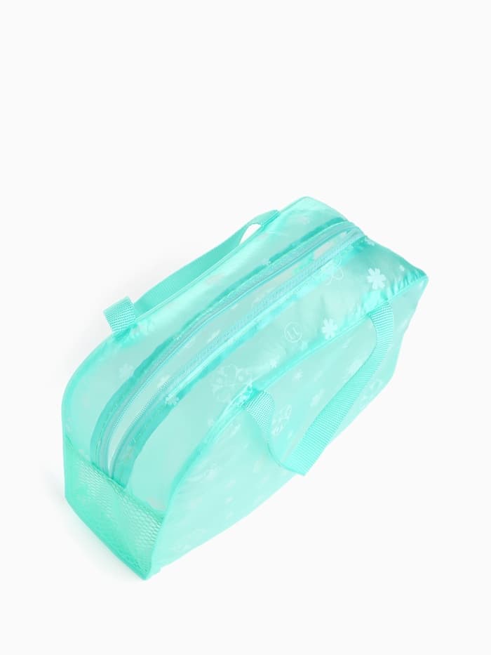 Косметичка - сумочка на молнии для бассейна, с ручками, с рисунком, зелёная