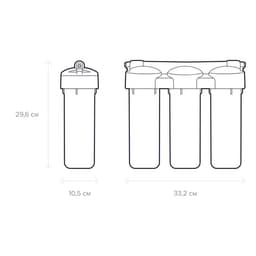 Система для фильтрации воды «Аквафор» Трио Норма, РР5/В510-02/В510-07, 3-х ступенчатый, с краном, 2 л/мин