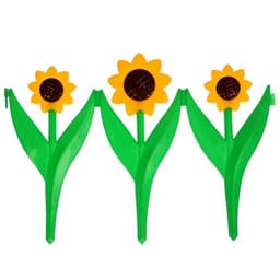 Ограждение декоративное, 32.5×225 см, 5 секций, пластик, жёлтый цветок «Подсолнух»