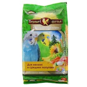 Корм «Верные друзья» для мелких и средних попугаев, 500 г