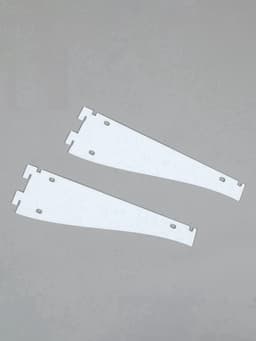 Кронштейн-полкодержатель для стеллажа, 32.5×8.5 см, для полки с перфорацией, белый