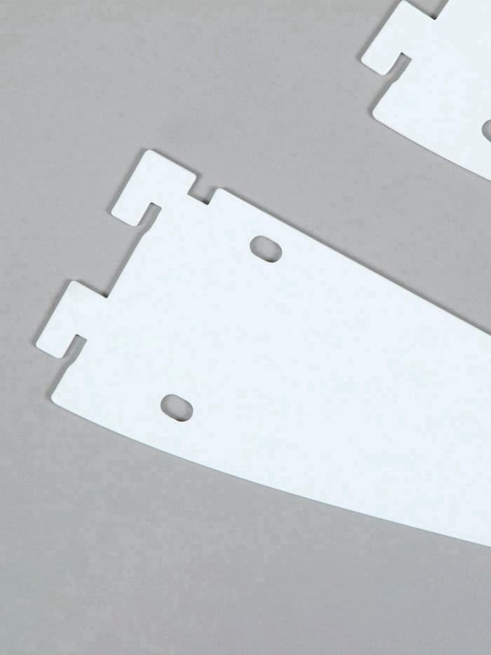 Кронштейн-полкодержатель для стеллажа, 32.5×8.5 см, для полки с перфорацией, белый