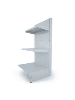 Кронштейн-полкодержатель для стеллажа, 32.5×8.5 см, для полки с перфорацией, белый