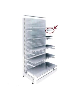 Кронштейн-полкодержатель для стеллажа, 32.5×8.5 см, для полки с перфорацией, белый