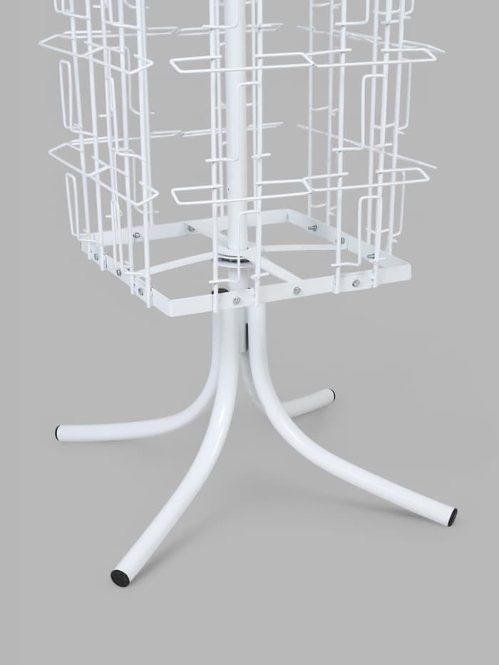 Стойка вращающаяся для открыток, напольная, 80 карманов А5, 45×45×180 см, белая