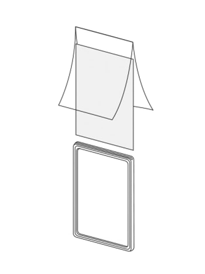 Карман-протектор для рамы, формат А4, пластиковый антибликовый