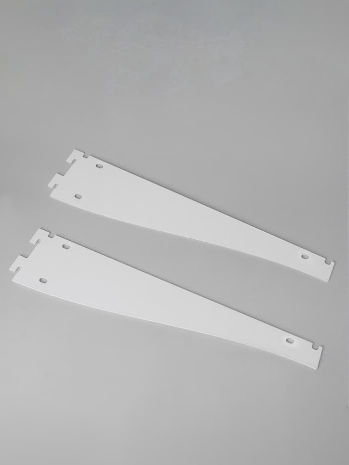 Кронштейн-полкодержатель для стеллажа, 40 см, для полки с перфорацией, белый