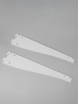 Кронштейн-полкодержатель для стеллажа, 40 см, для полки с перфорацией, белый