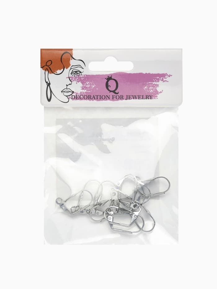 Швензы для сережек с французской застёжкой, 18 мм (набор 5 пар), цвет серебро