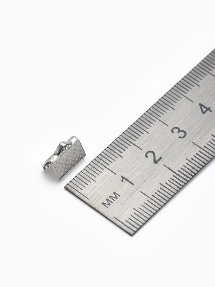 Зажим для ленты, (набор 20 шт.), цвет серебро, 10 мм, СМ-339