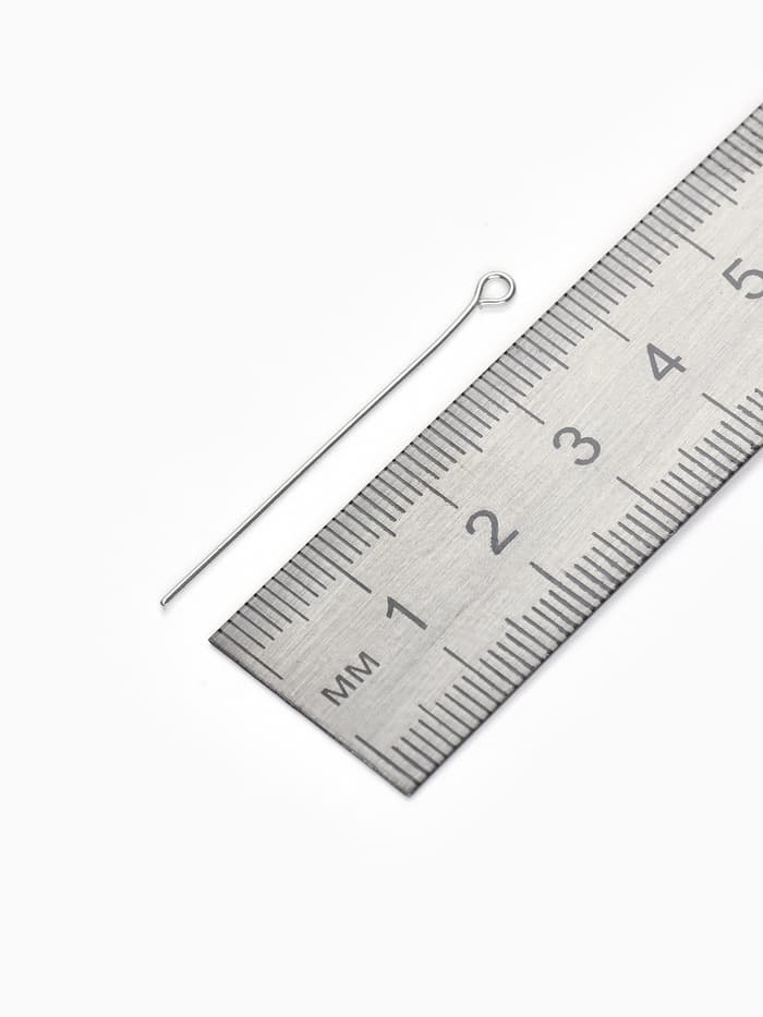 Штифт с петлёй СМ-1087, 4 см, упаковка 100 г, цвет серебро