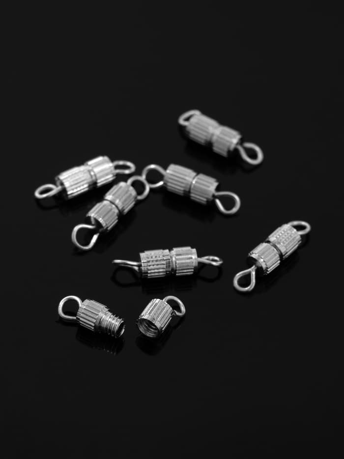 Замок винтовой 7×3 мм, 10 шт. цвет серебро