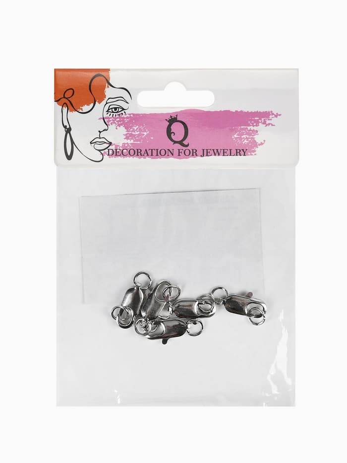 Замок карабин СМ-562-8, 5 шт. 14 мм, цвет серебро