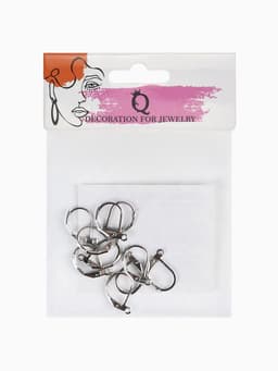 Швензы для сережек с французской застёжкой, 16 мм (набор 5 пар), цвет серебро