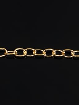 Цепочка с карабином, набор 5 шт. L=45 см, мелкое плетение, цвет золото