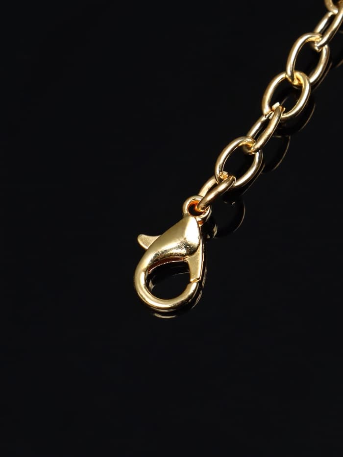 Цепочка с карабином, набор 5 шт. L=45 см, мелкое плетение, цвет золото