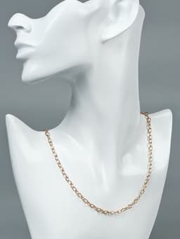 Цепочка с карабином, набор 5 шт. L=45 см, мелкое плетение, цвет золото