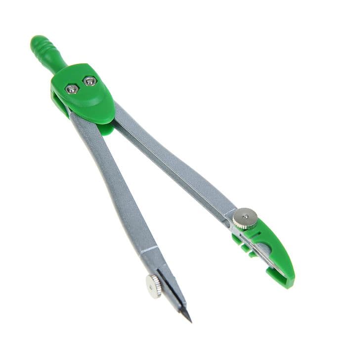 Циркуль металлический Calligrata, 115 мм, с защитным колпачком на иголке, в ПВХ