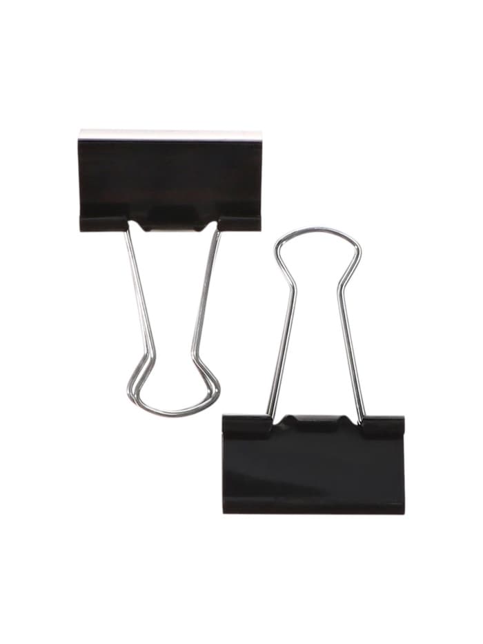 Набор зажимов для бумаг, чёрные, 32 мм, 12 штук, в картонной коробке