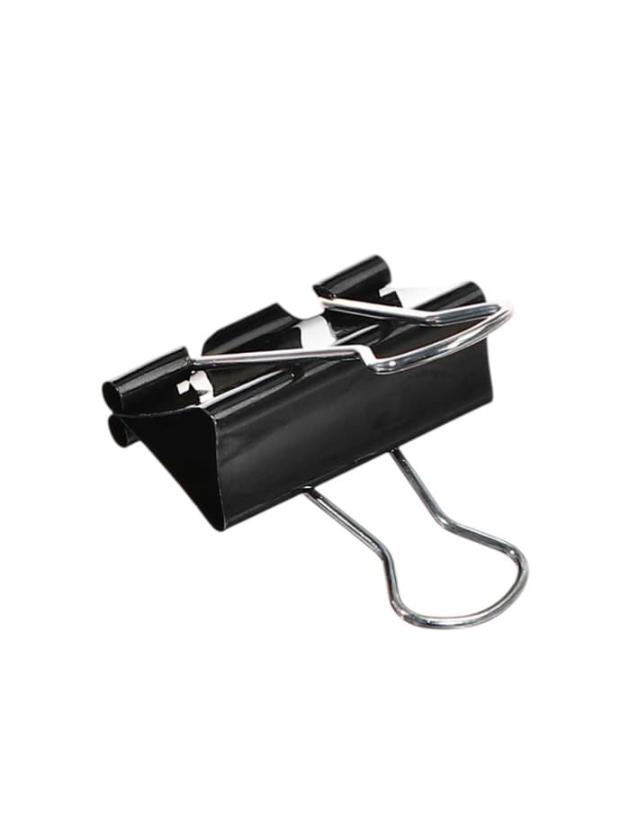 Набор зажимов для бумаг, чёрные, 32 мм, 12 штук, в картонной коробке