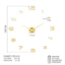 Часы настенные интерьерные «Акстелл», 3D, бесшумные, плавный ход, наклейка, d=120 см