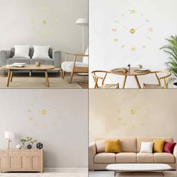 Часы настенные интерьерные «Акстелл», 3D, бесшумные, плавный ход, наклейка, d=120 см