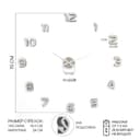 Часы настенные интерьерные «Акстелл», 3D, бесшумные, плавный ход, наклейка, d=70 см