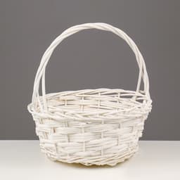 Корзина плетёная для хранения Vanuatu, ива, круглая, белая, набор 3 шт.