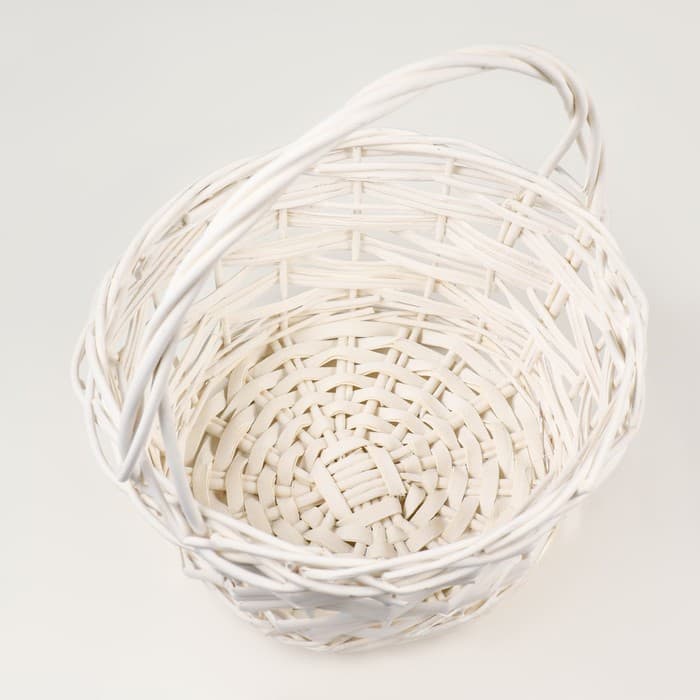 Корзина плетёная для хранения Vanuatu, ива, круглая, белая, набор 3 шт.