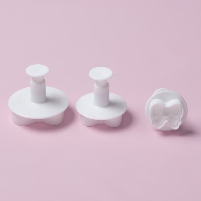 Плунжеры кондитерские Доляна «Бантик», набор 3 шт., пластик, МИКС