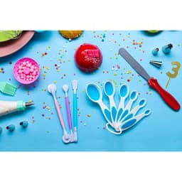 Набор мерных ложек Доляна «Тепло», 6 шт.: 0.62/1.25/2.5/5/7.4/15 мл, красный, белый