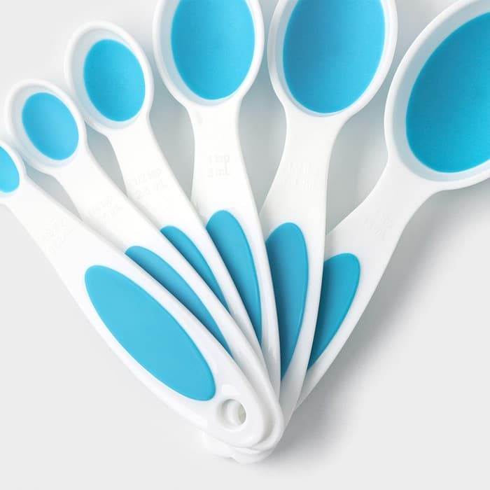 Набор мерных ложек Доляна «Тепло», 6 шт.: 0.62/1.25/2.5/5/7.4/15 мл, красный, белый