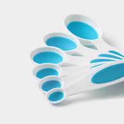 Набор мерных ложек Доляна «Тепло», 6 шт.: 0.62/1.25/2.5/5/7.4/15 мл, красный, белый