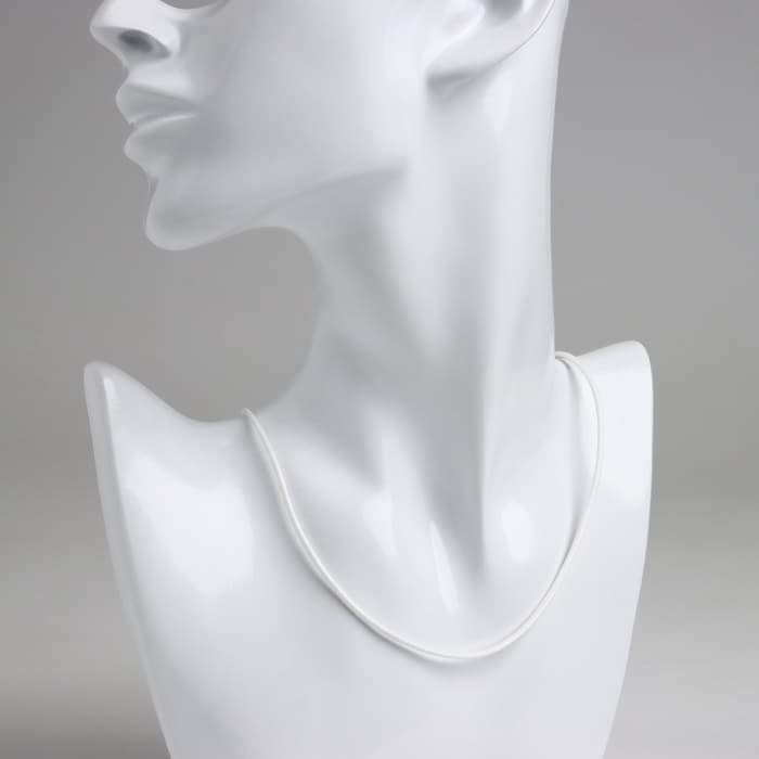 Шнурок нейлоновый d=1.5 мм, 43 см + удлинитель, белый