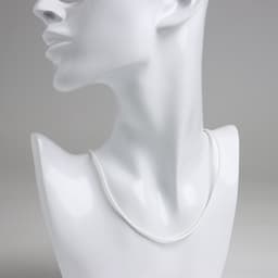 Шнурок нейлоновый d=1.5 мм, 43 см + удлинитель, белый